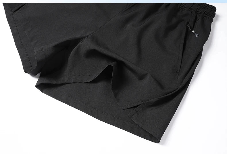 Black shorts on a white background